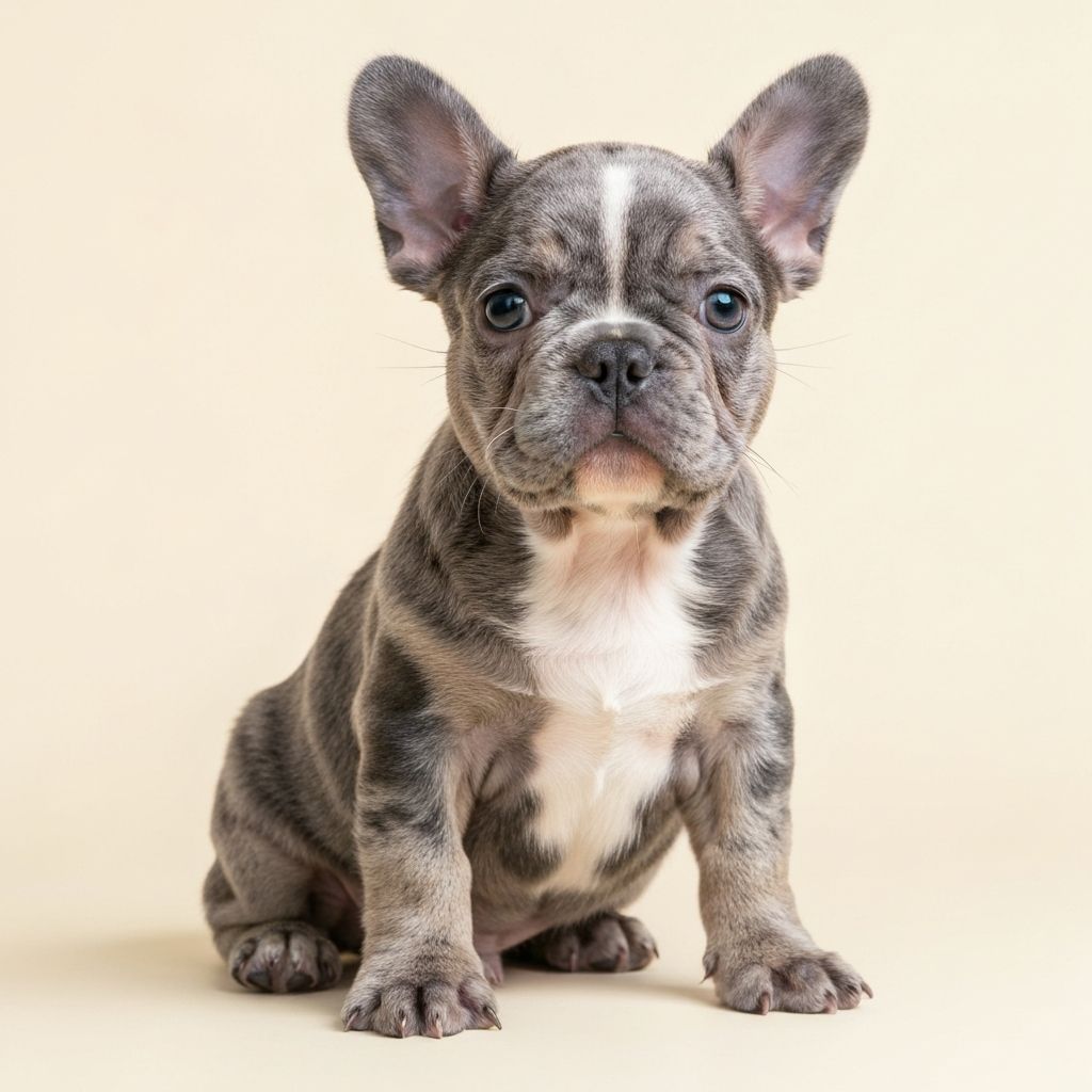 Luna - Blue Merle Fluffy French Bulldog